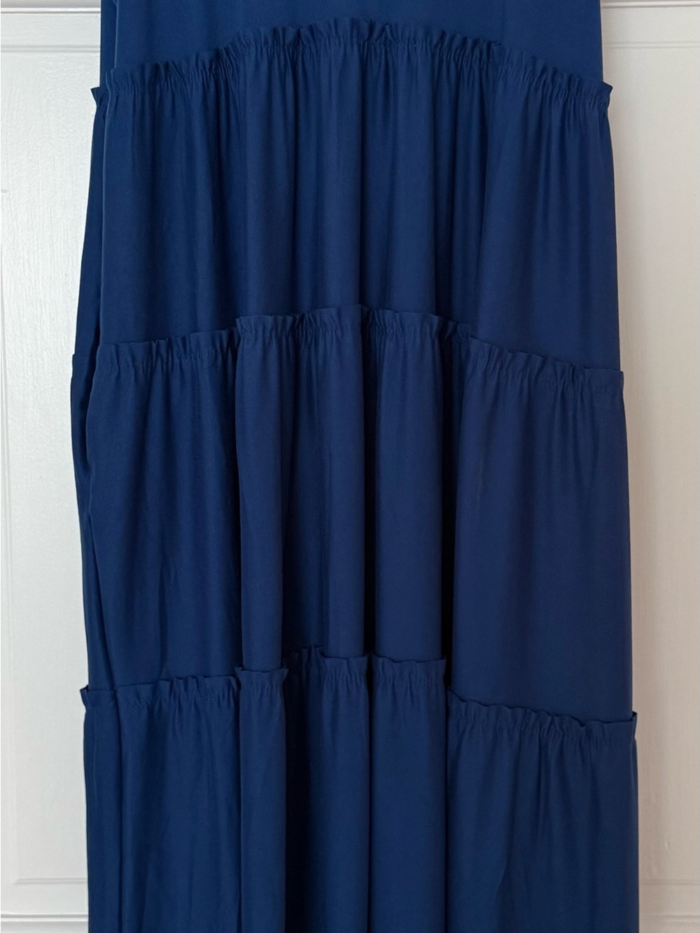 Zenana Outfitters Navy Tiered Maxi Dress